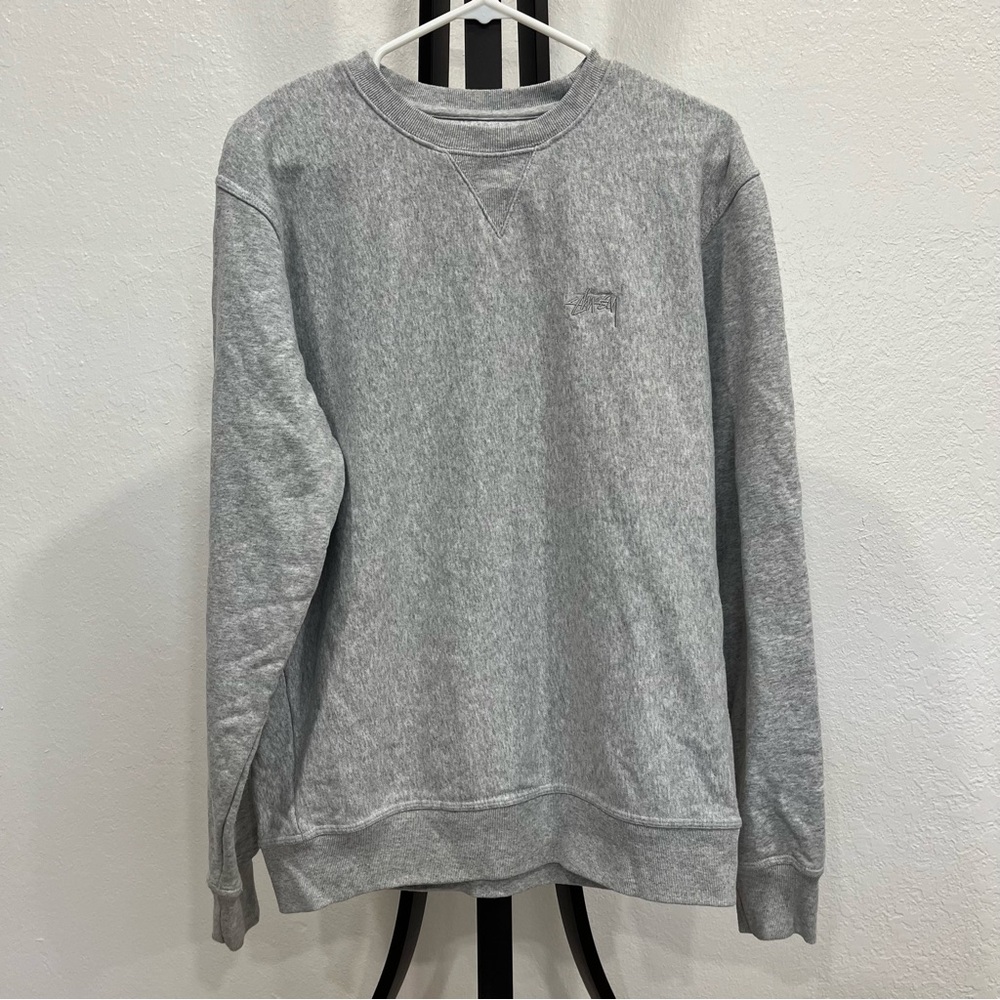 Stussy Gray Crewneck Sweater Size Medium